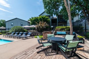 Pool side seating area
